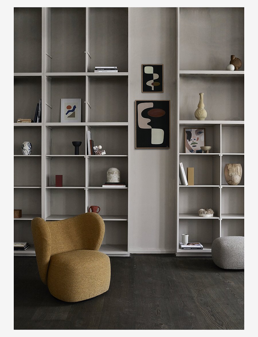 Paper Collective - Faces 01 - 30x40 cm - grafische muster - black, beige, dark red - 2