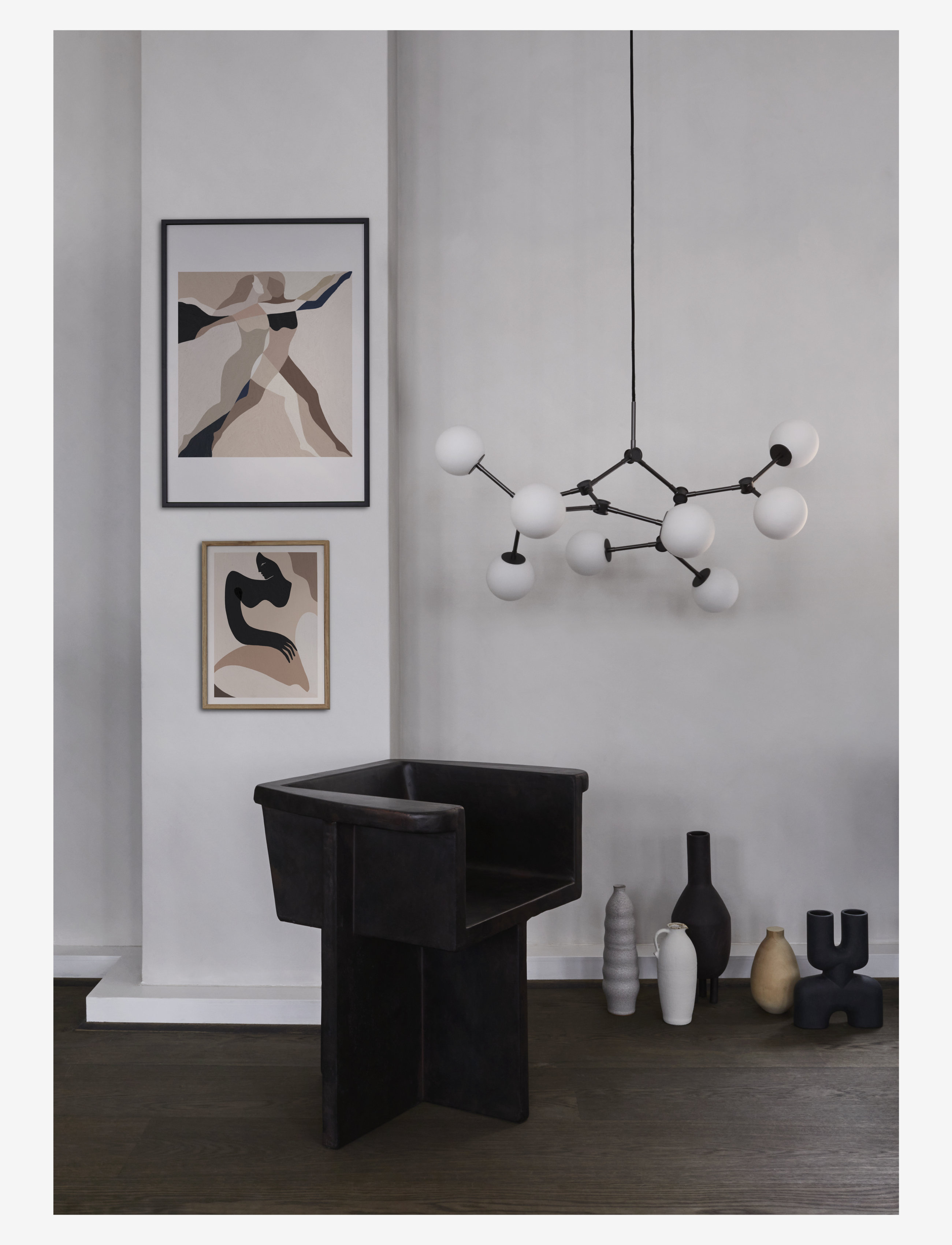 Paper Collective - Siren - 30x40 cm - grafiniai šablonai - multi, beige, black - 1
