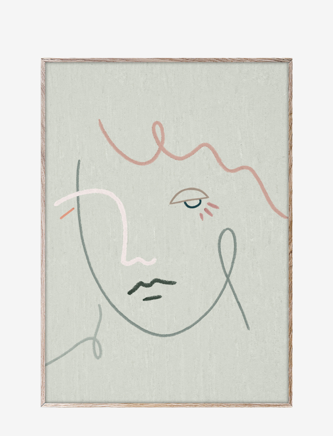 Paper Collective - Gertrude - 50x70 cm - illustrasjoner - multi, pale green, pink, white, black - 0