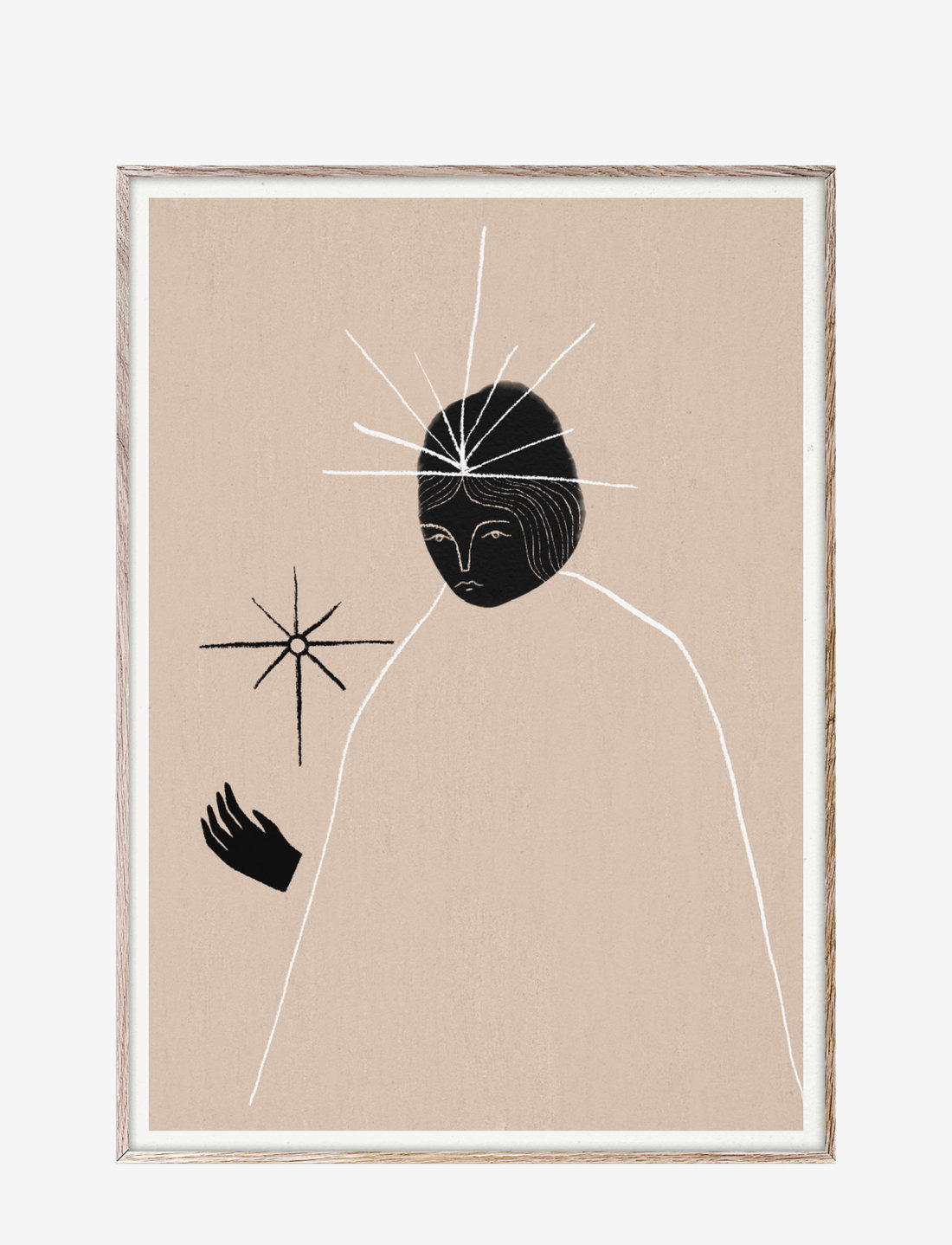 Paper Collective - Ghost Queen - 30x40 cm - illustrationen - beige, black - 0