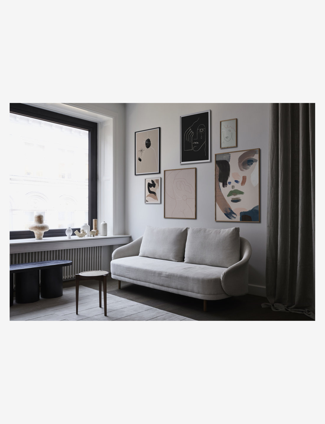 Paper Collective - Ghost Queen - 30x40 cm - illustrationen - beige, black - 1
