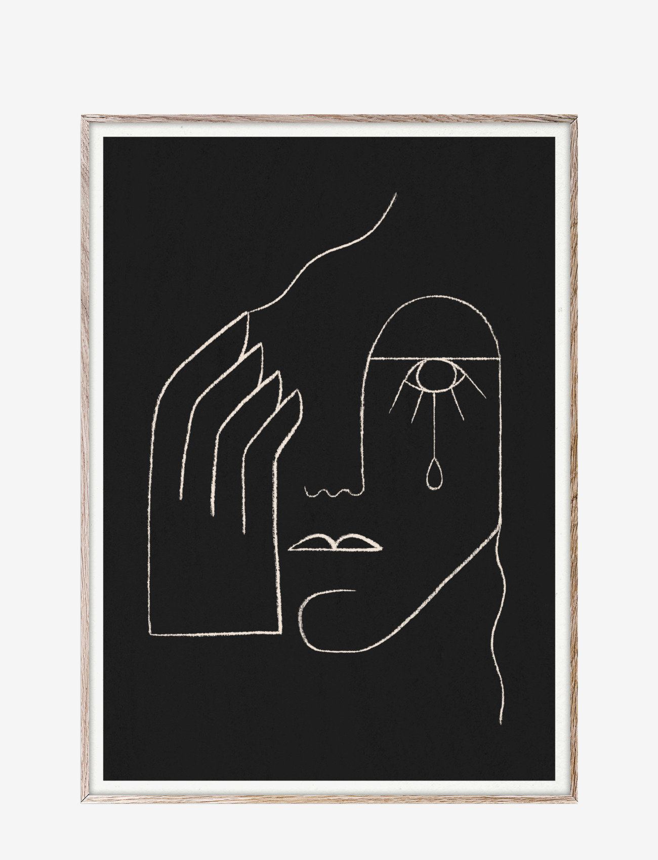 Paper Collective - Single Tear - 50x70 cm - illustrationen - black, white - 0