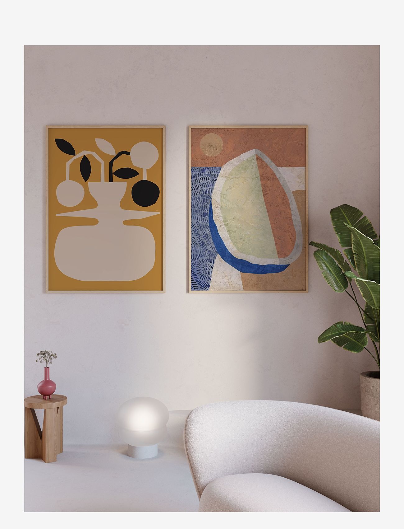 Paper Collective - Jarrón - illustrations - orange, beige, black - 1