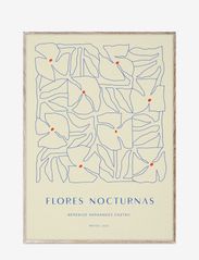 Paper Collective - Flores Nocturnas 01 - 50x70 - julisteet & kehykset - grey, blue - 0