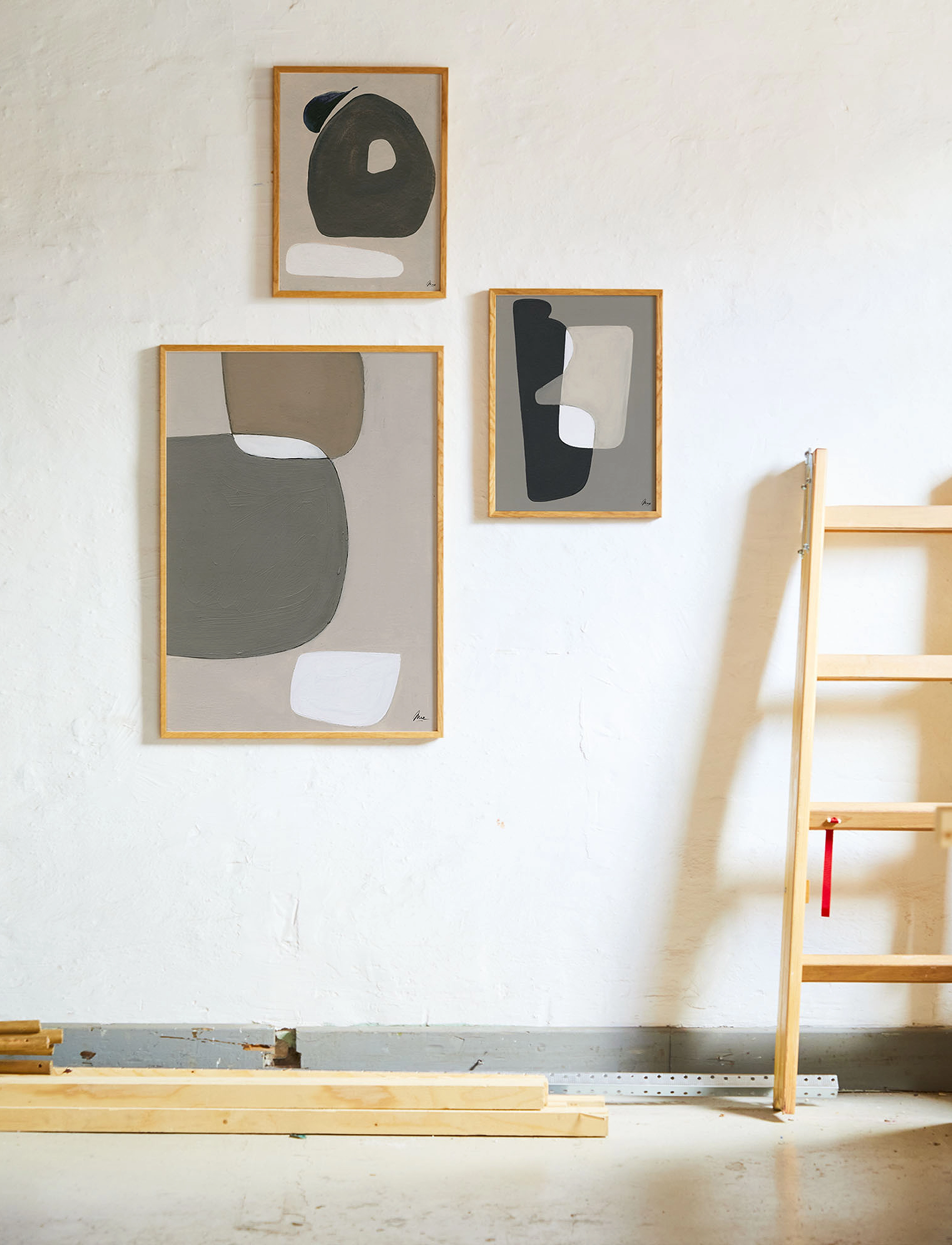 Paper Collective - Softness - 50x70 - black, white, beige, grey - 2