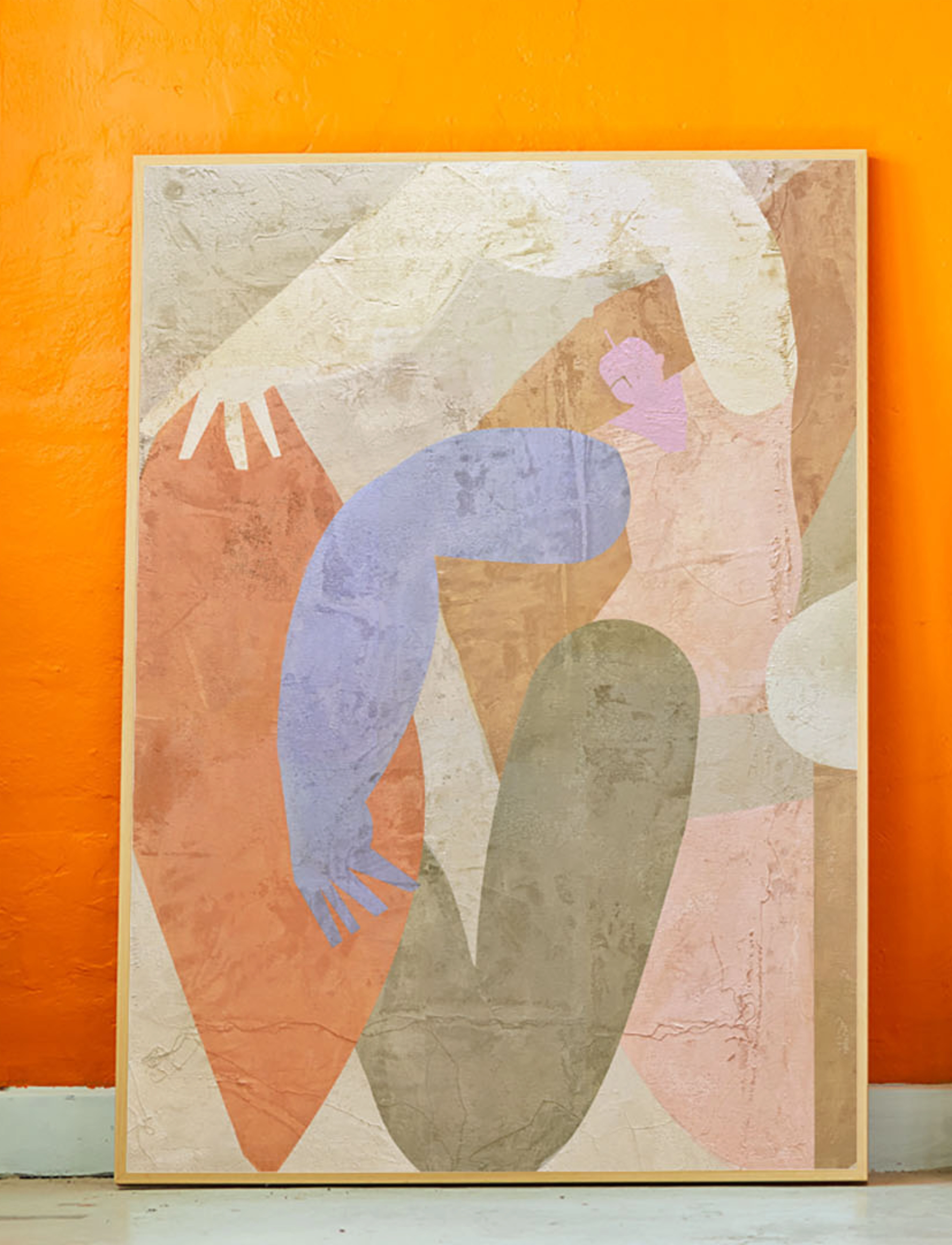 Paper Collective - Las Danzantes 01 - 70x100 - orange, nude, blue - 1