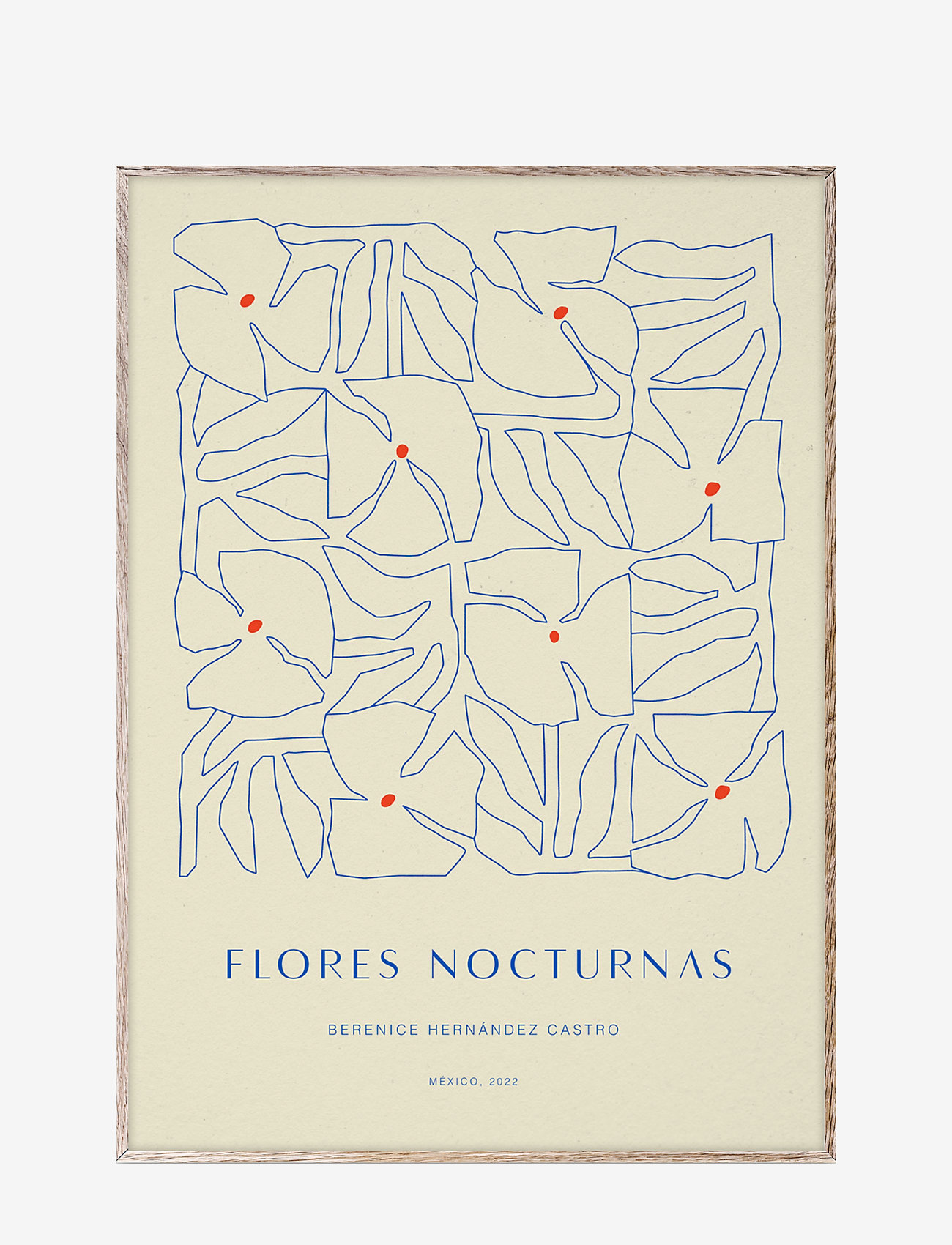 Paper Collective - Flores Nocturnas 01 - 70x100 - grey, blue - 0