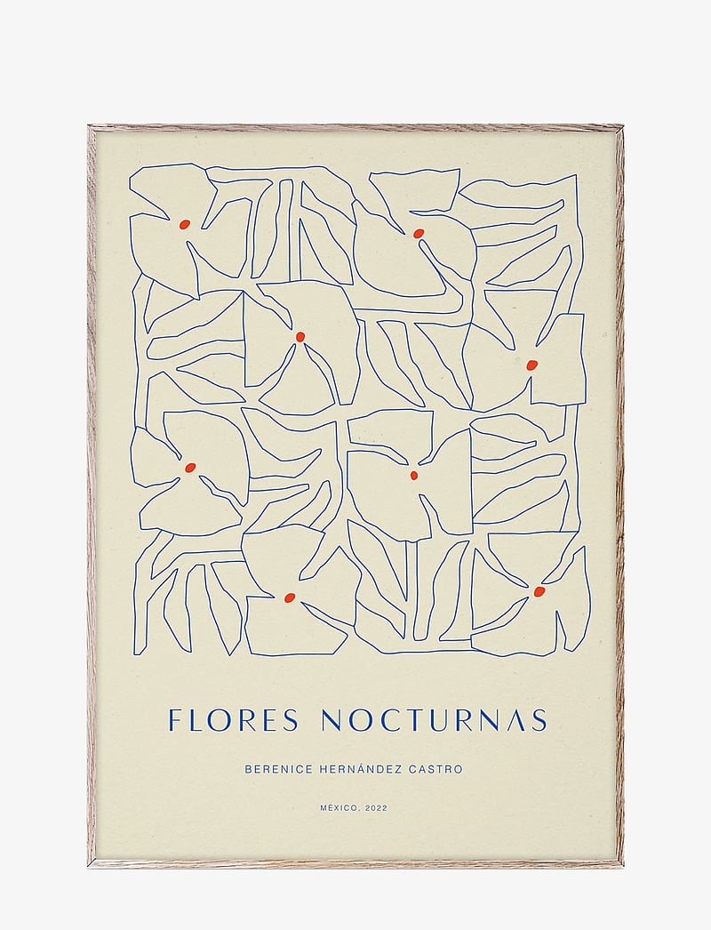 Paper Collective - Flores Nocturnas 01 - 70x100 - grey, blue - 0