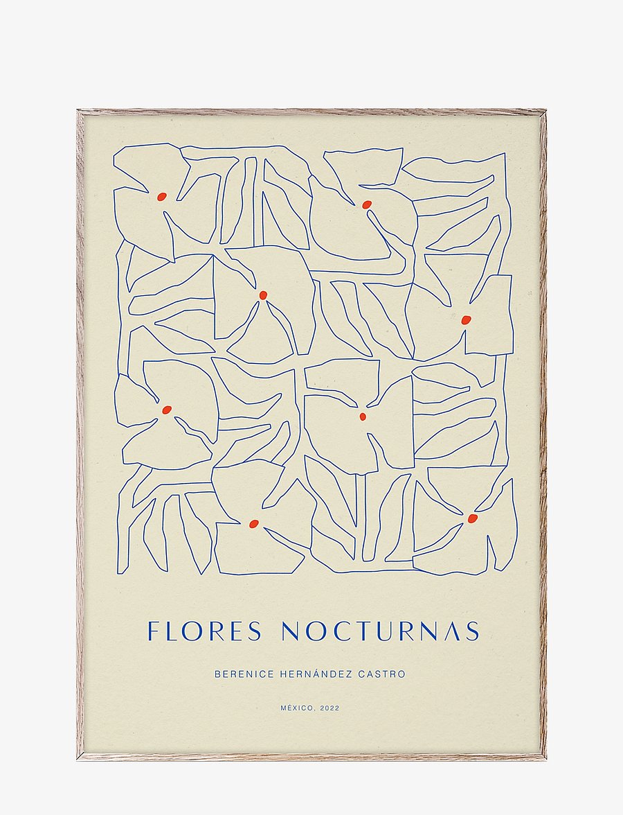 Paper Collective - Flores Nocturnas 01 - 70x100 - grey, blue - 0
