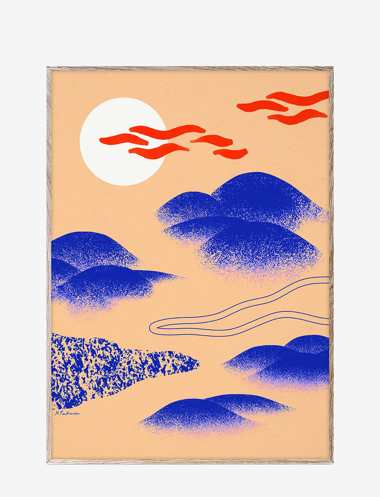 Paper Collective - Japanese Hills - 70x100 - nude, blue, red - 0