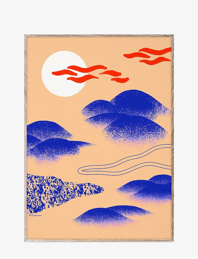 Paper Collective - Japanese Hills - 70x100 - nude, blue, red - 0