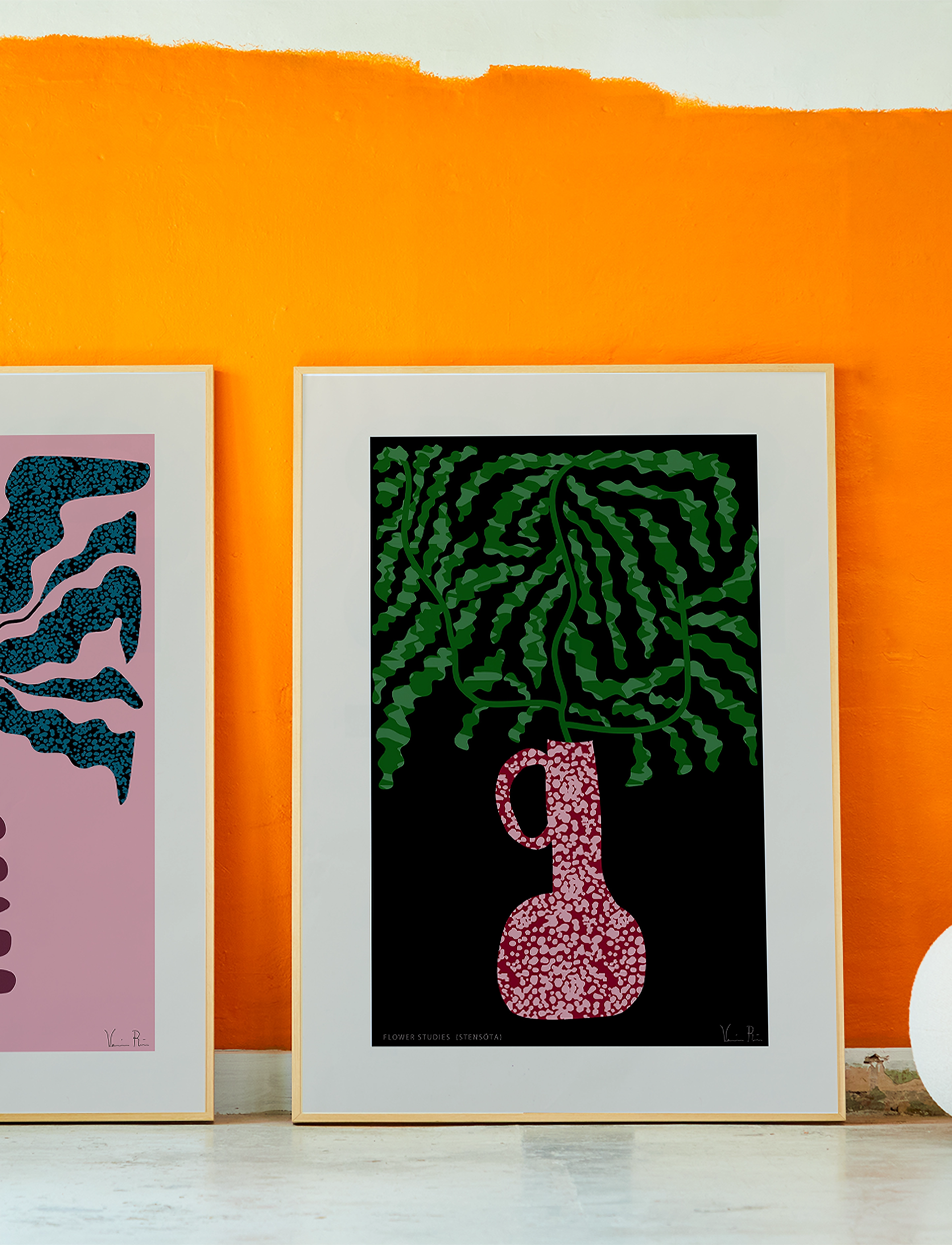 Paper Collective - Flower Studies 03 (Stensöta) - 70x100 - pink, yellow, multi-colour - 1