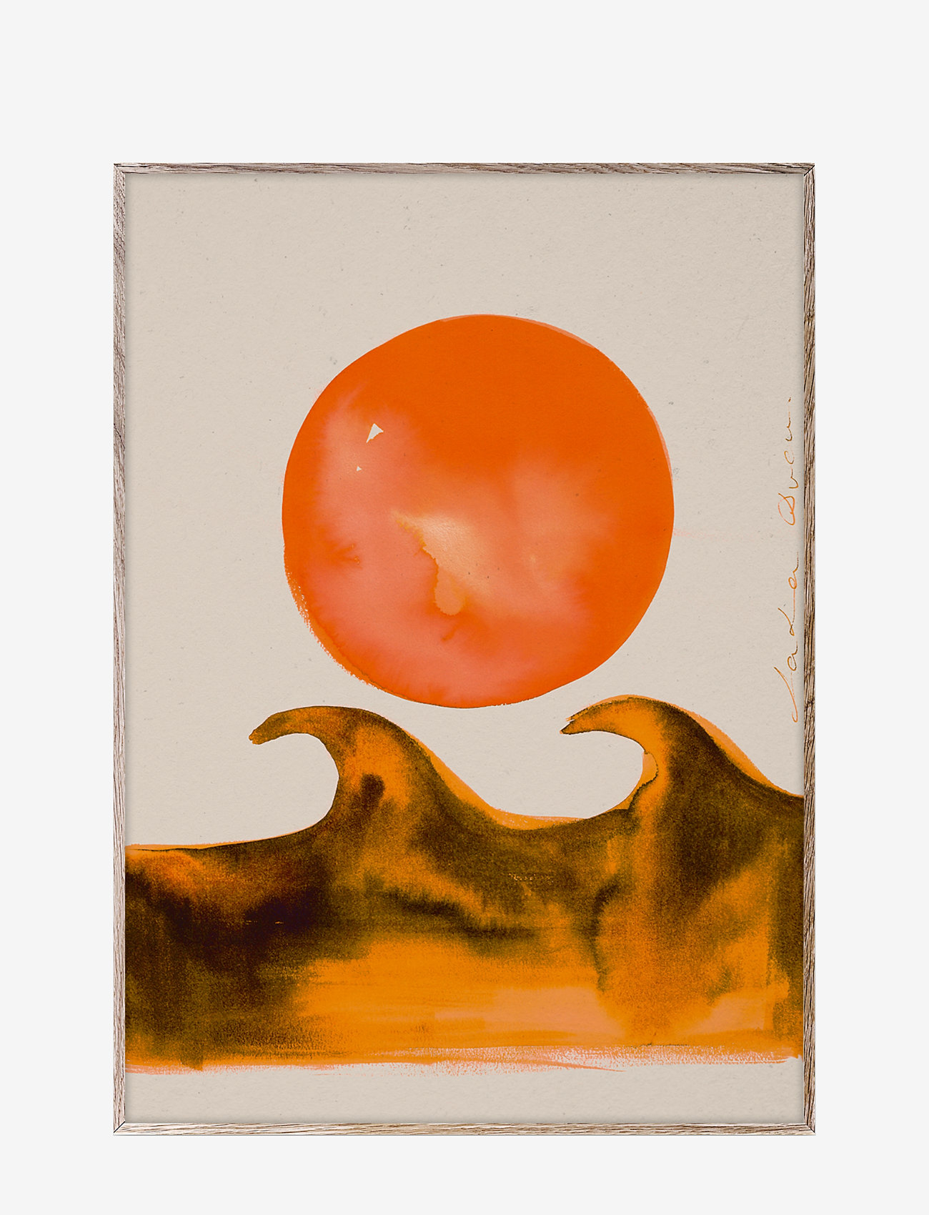 Paper Collective - Sunset Waves - 70x100 - white, orange - 0