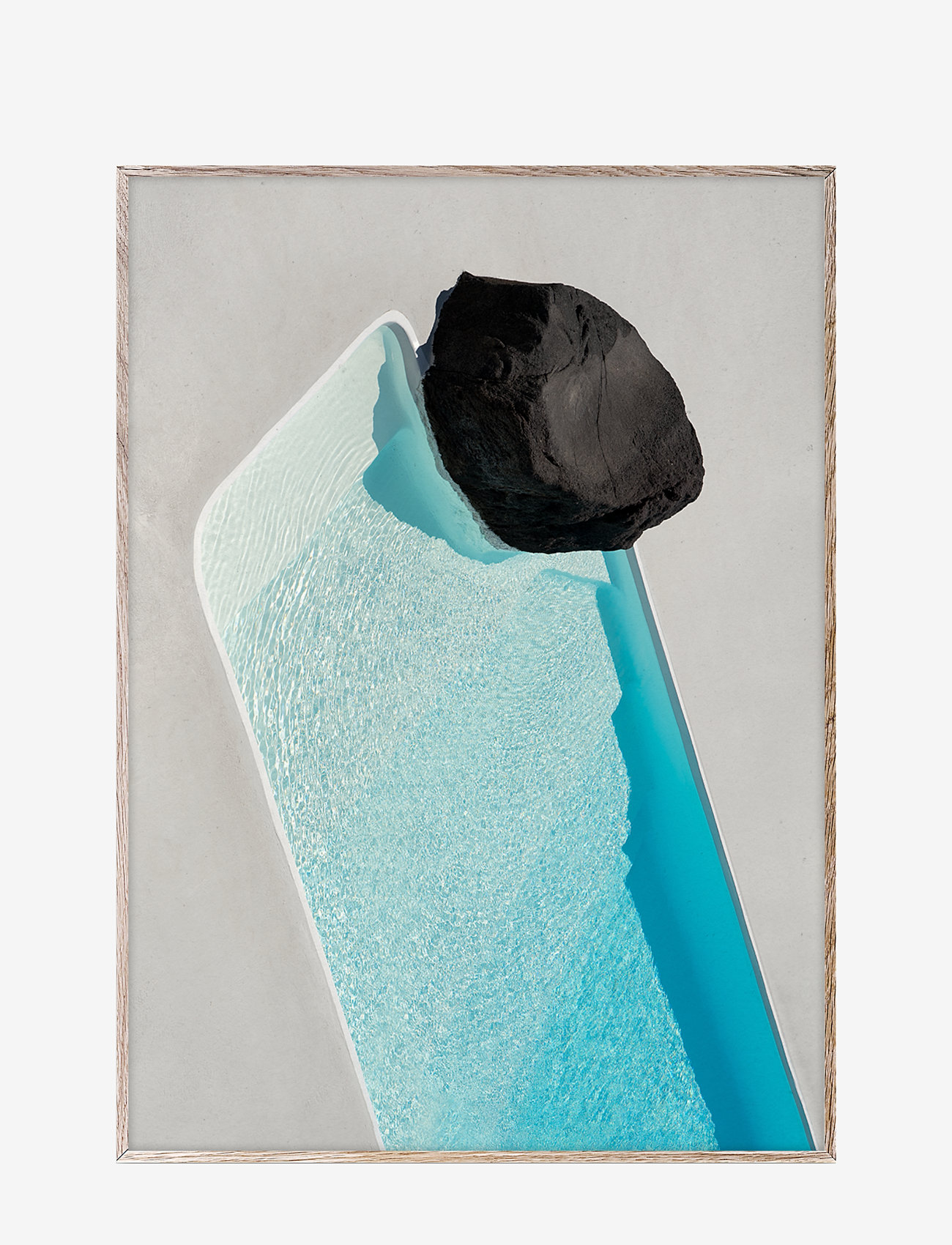 Paper Collective - The Pool - 70x100 - white, black, blue - 0