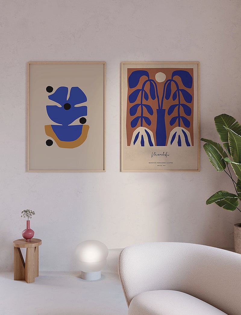 Paper Collective - Flor Azul - 70x100 - blue, beige, orange - 1