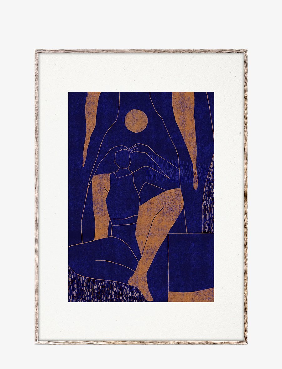 Paper Collective - Mujer y Calor 01 - 70x100 - blue, beige - 0