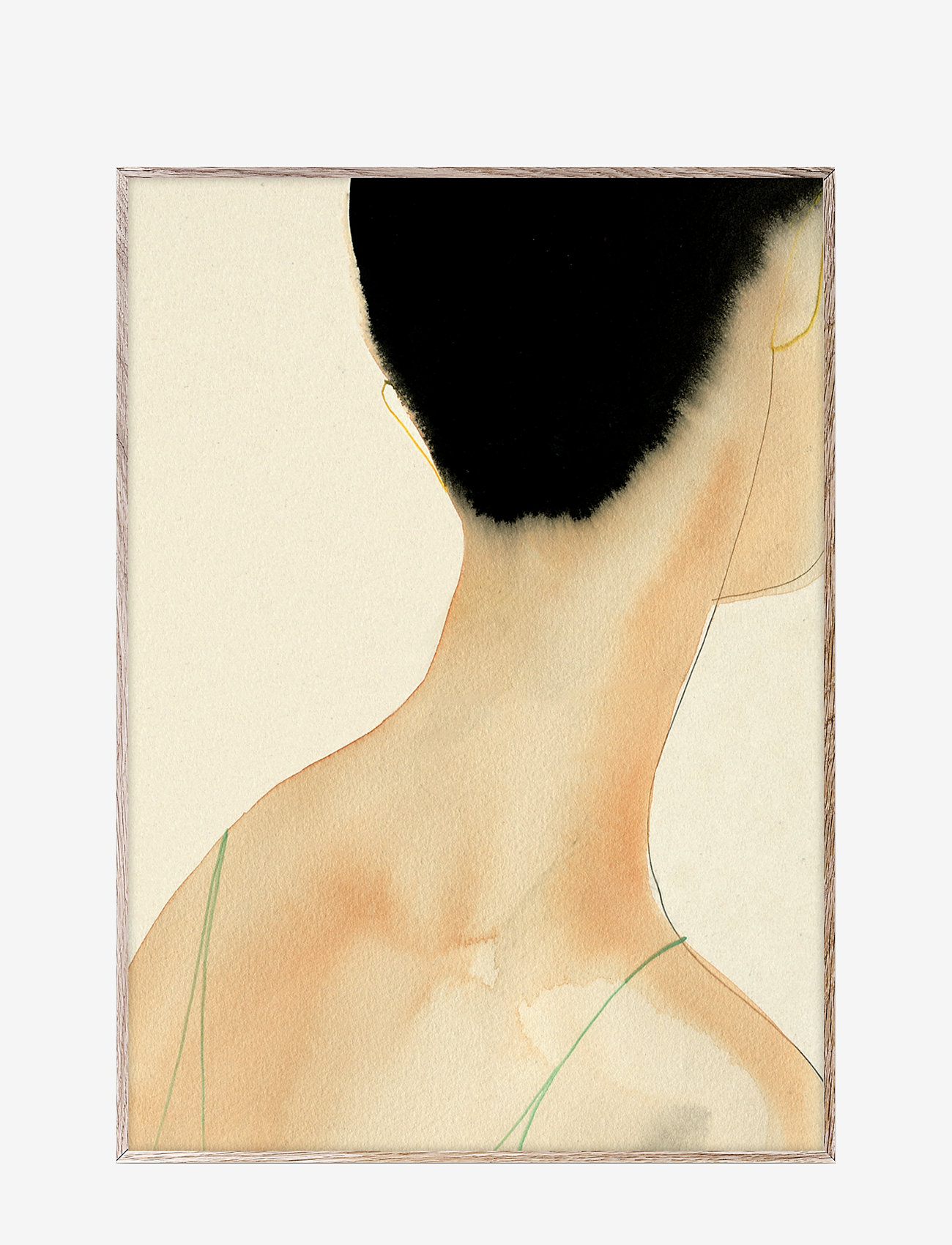 Paper Collective - The Green Camisole - 70x100 - black, beige, green - 0