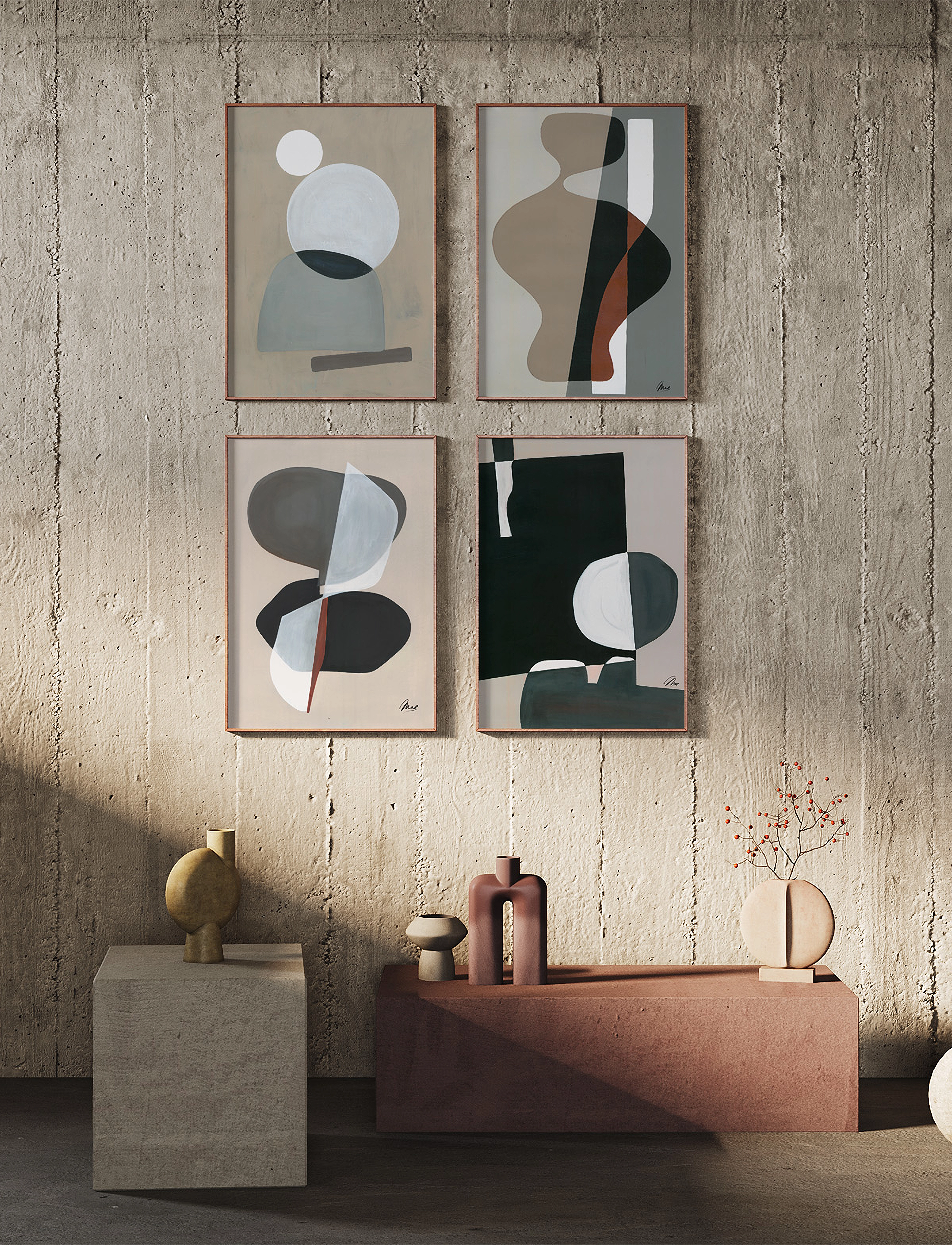 Paper Collective - La Femme 01 - 70x100 - sand, beige, grey, white - 3
