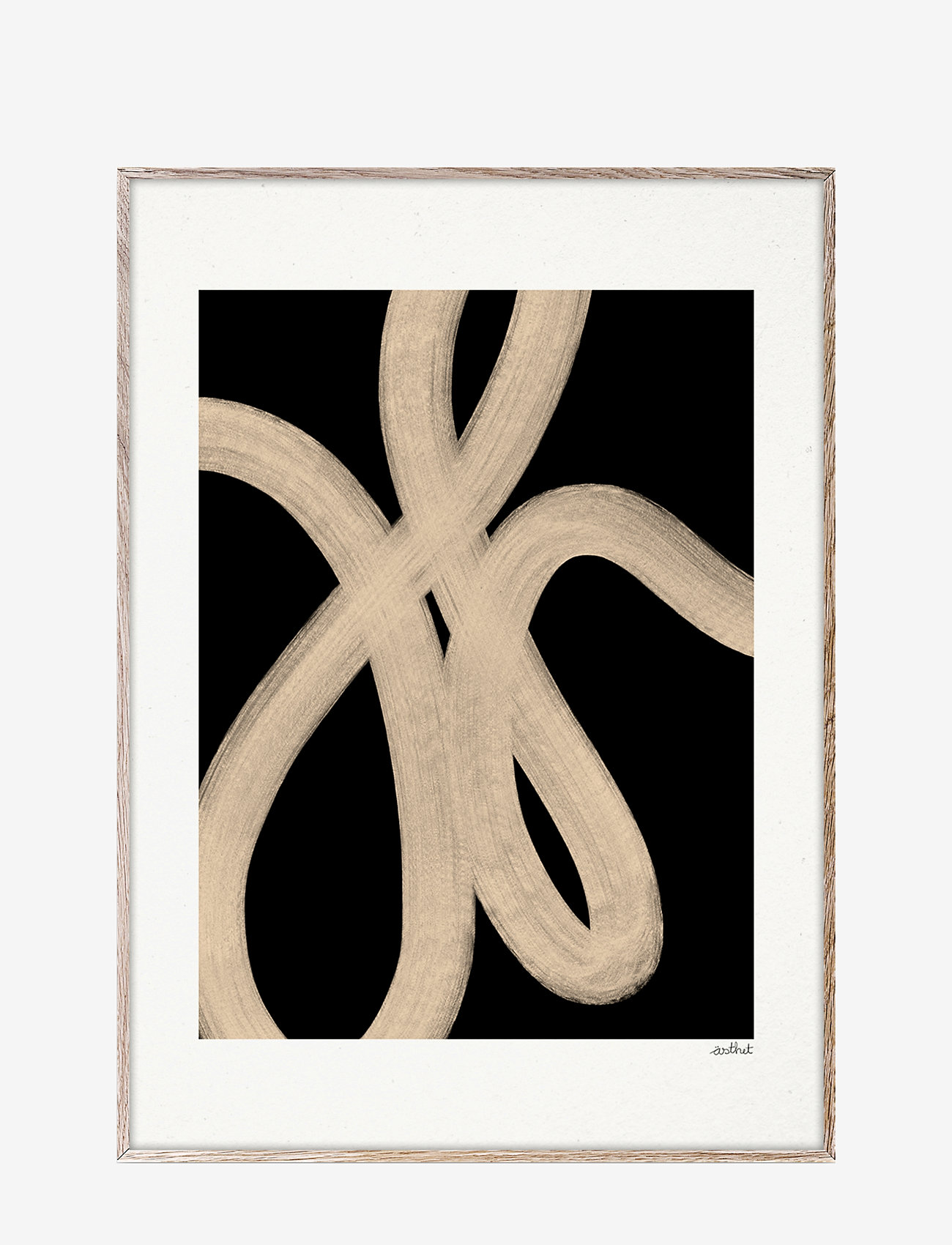 Paper Collective - Sand Lines - 70x100 - beige, sand, black - 0