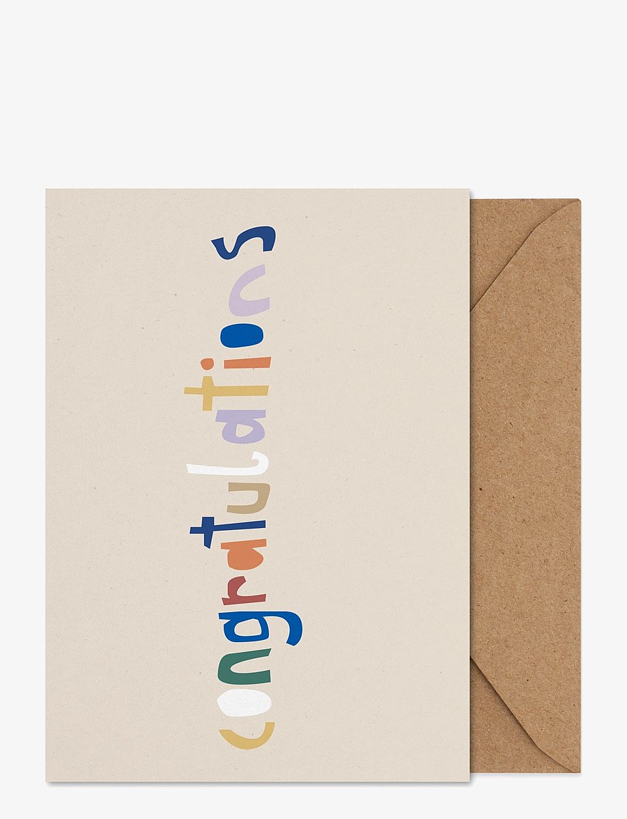 Paper Collective - Congratulations - Folded A5 Art Card - multi-colour - 0
