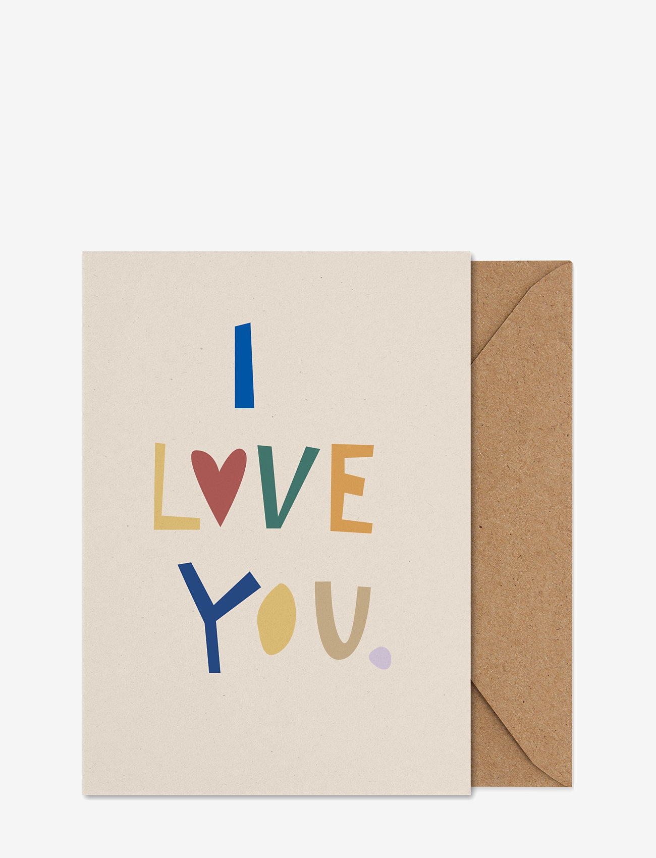 Paper Collective - I Love You - Folded A5 Art Card - multi-colour - 0
