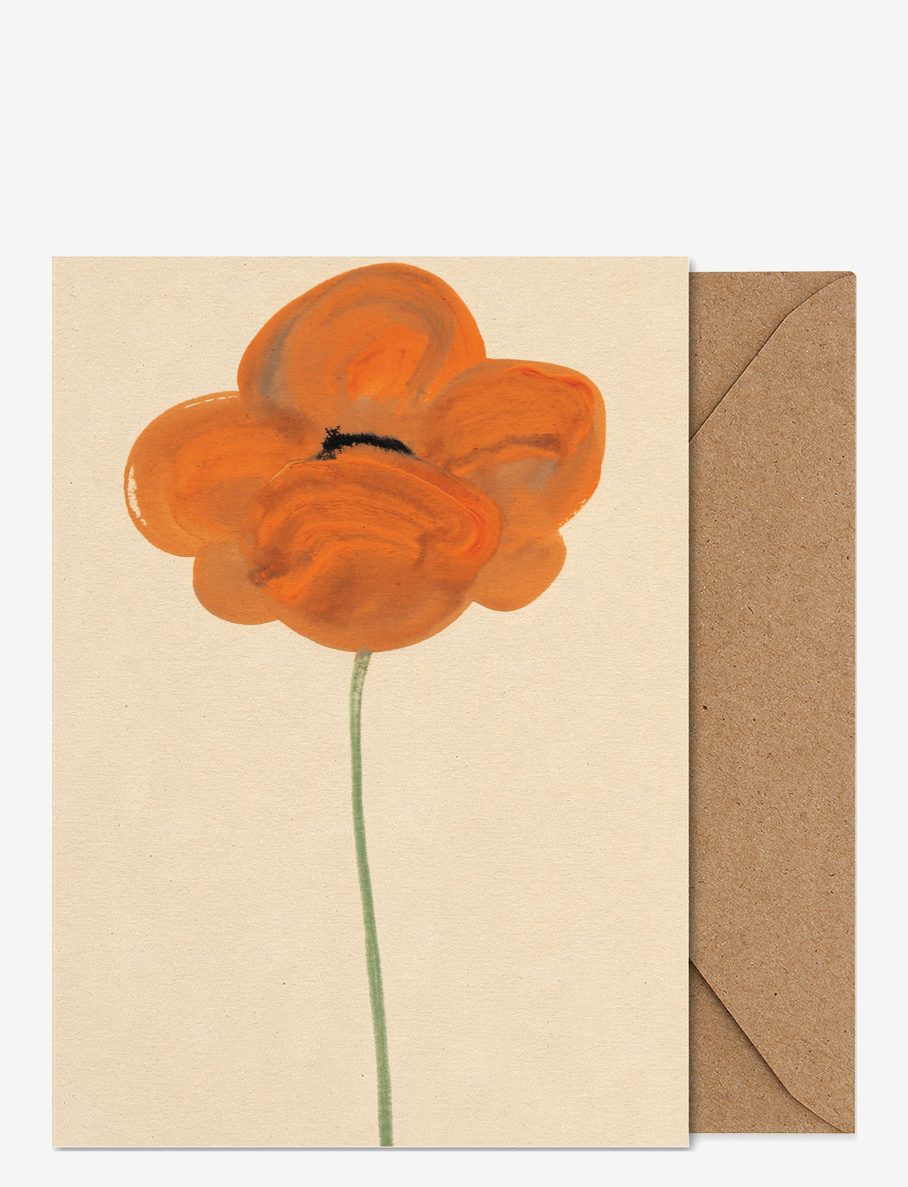 Paper Collective - Orange Vallmo - Folded A5 Art Card - multi-colour - 0