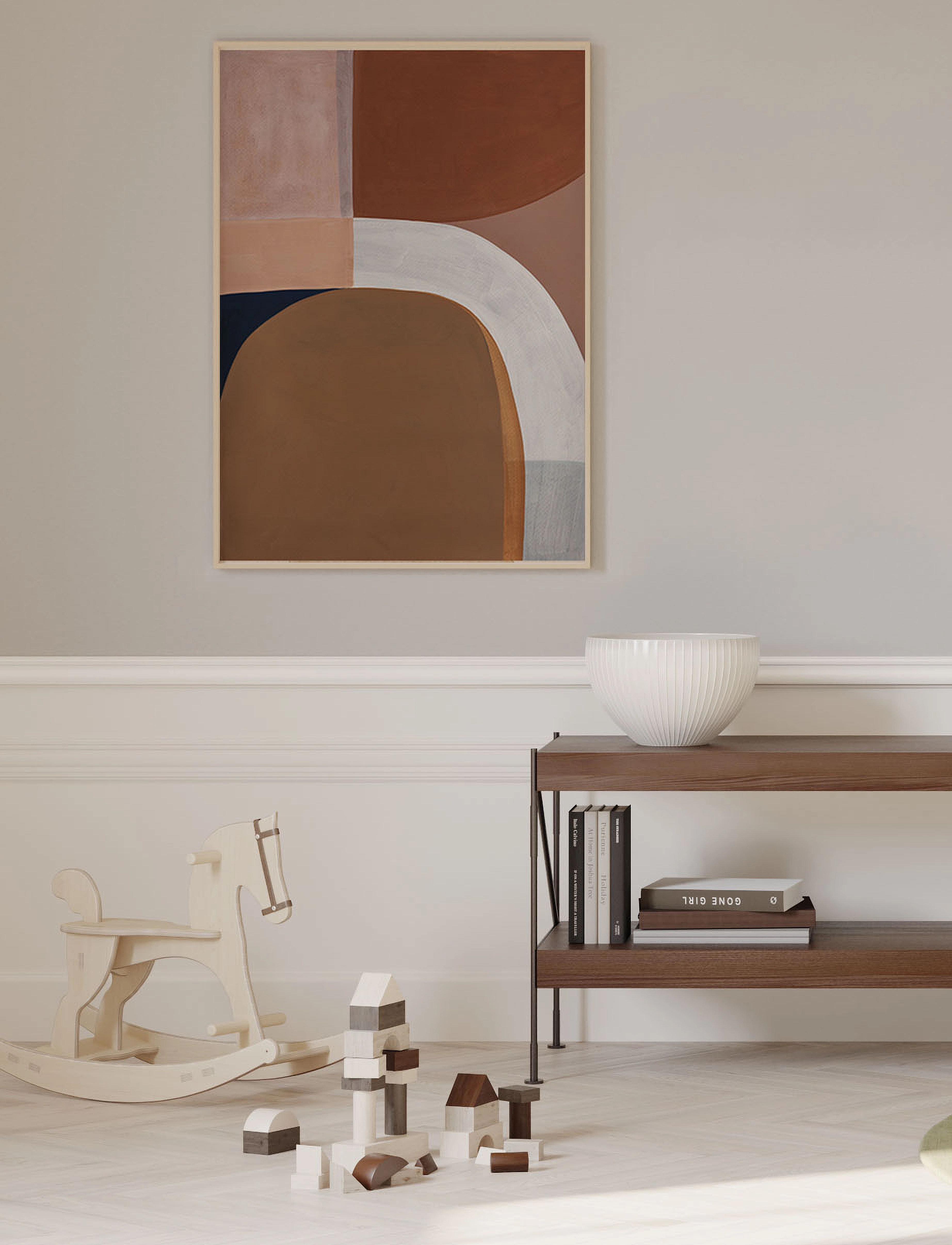 Paper Collective - Painted Shapes 01 - 30x40 - brown, beige, orange - 1