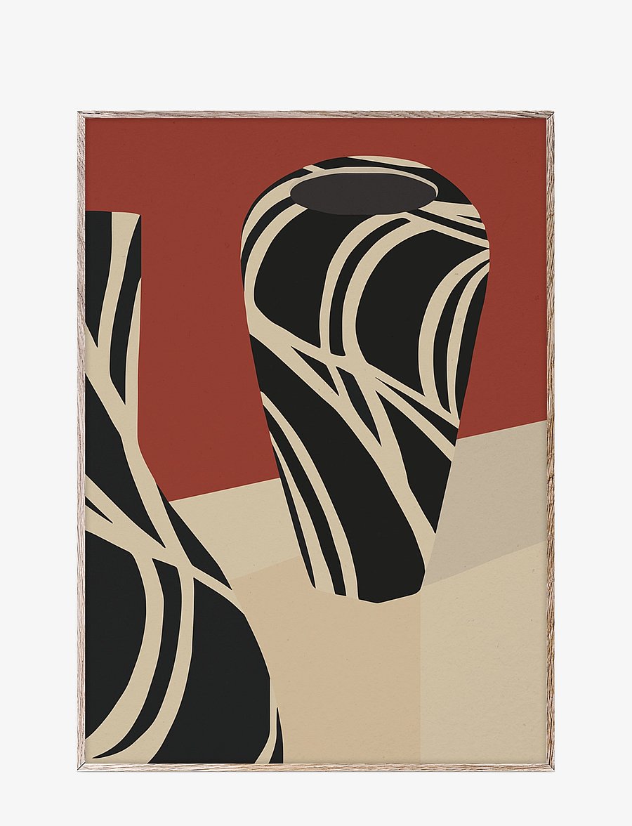 Paper Collective - Kyrr Vase I - 50x70 - beige, brown - 0