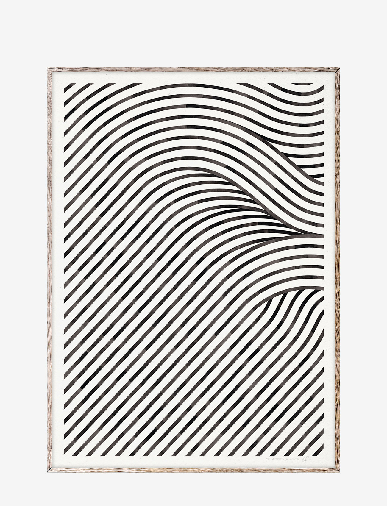 Paper Collective - Quantum Fields 02 - 50x70 - black, white - 0
