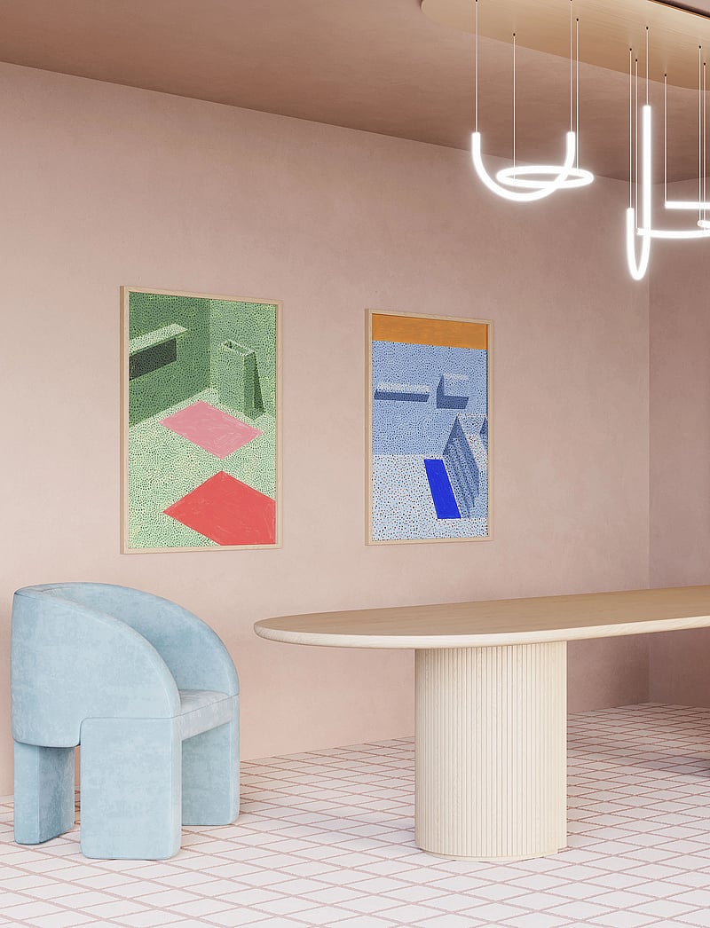 Paper Collective - Bathroom Stories 01 - 70x100 - illustratsioonid - green, pink - 0