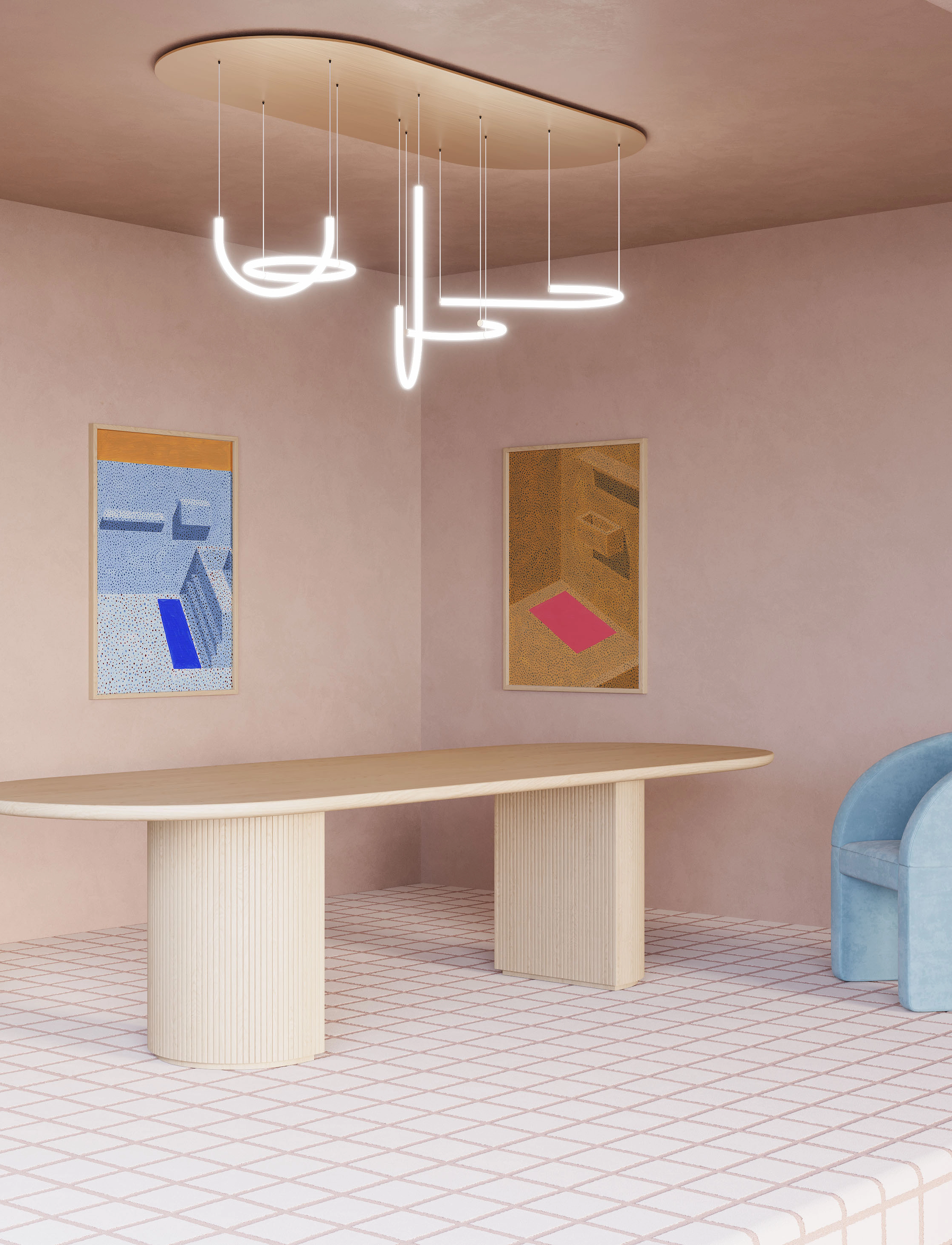 Paper Collective Bathroom Stories 02, 50X70 cm x 50, Posters, Blau - Gallery Walls, Homeware