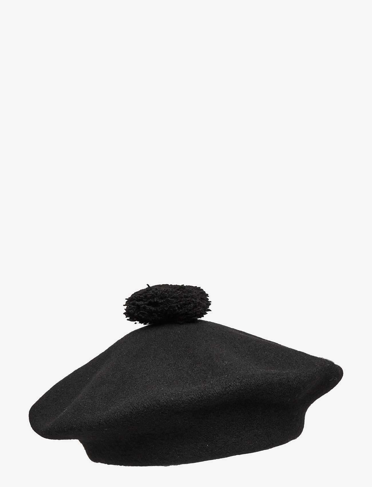 Papu - POM POM BERET SOLID - adītas cepures - black - 0