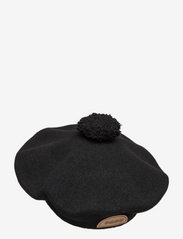 Papu - POM POM BERET SOLID - adītas cepures - black - 1