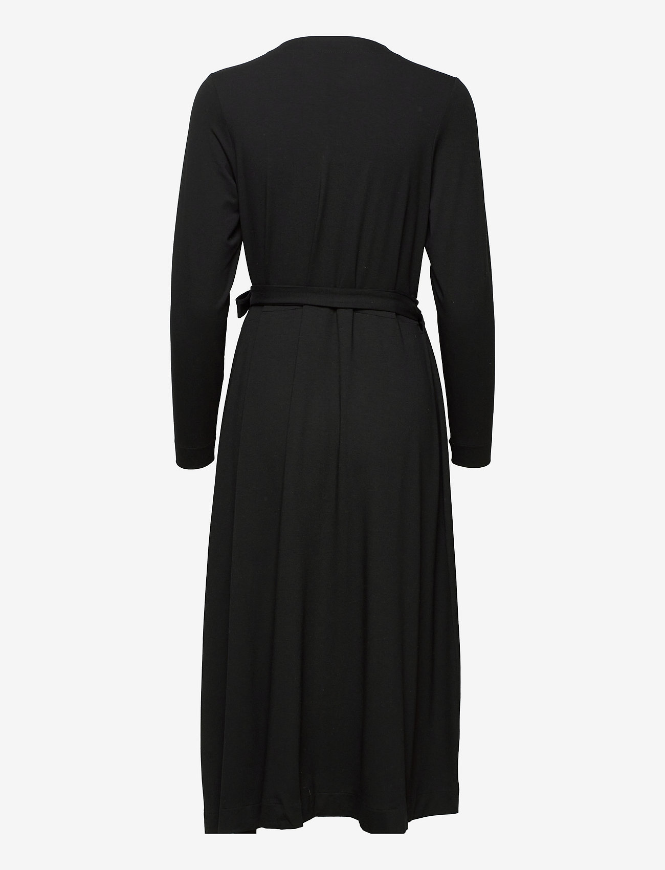 Papu - WRAP AROUND DRESS, Black - midi-kleider - black - 1