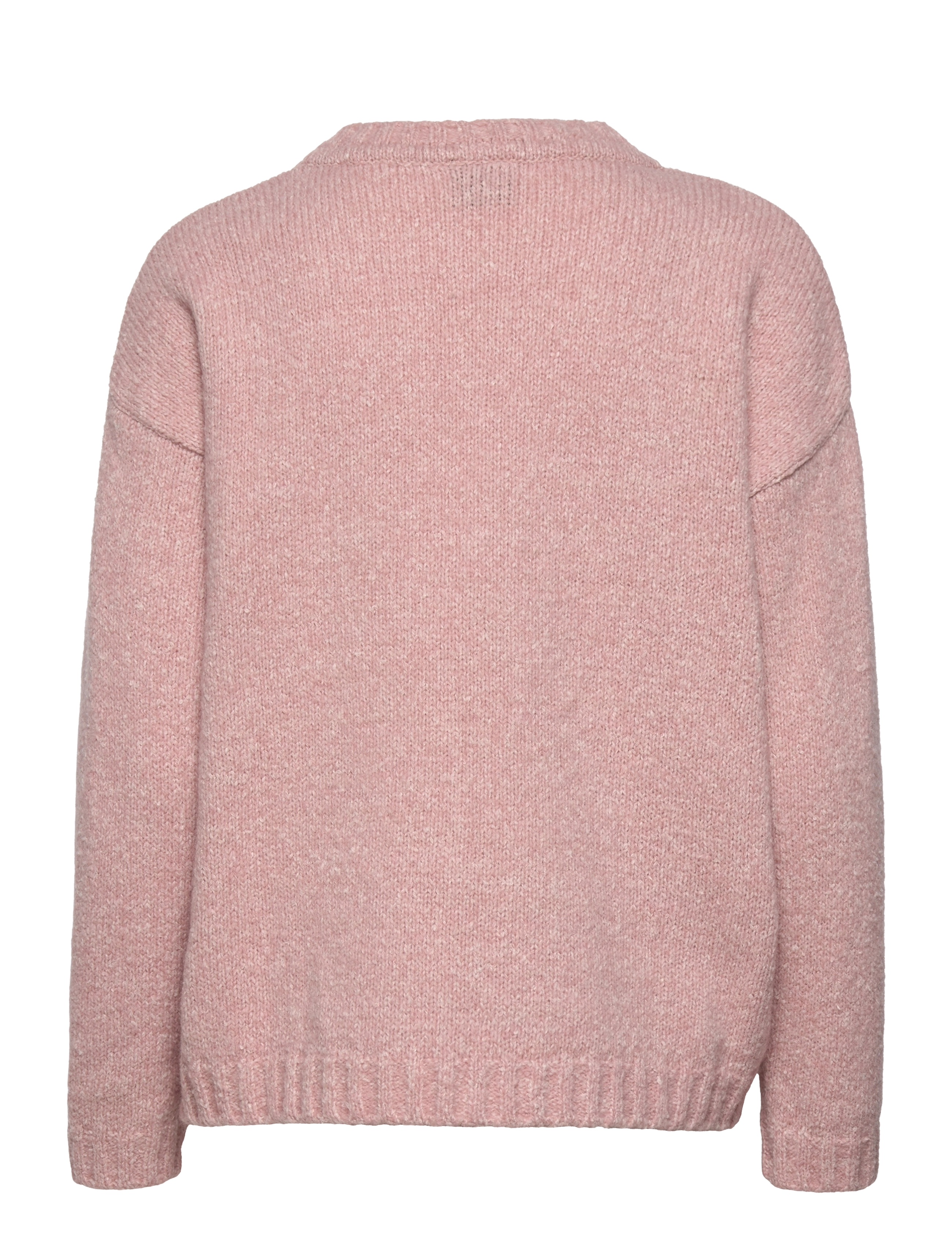 Papu - O-NECK PULLOVER CABLE KNIT SOLID - rose - 1