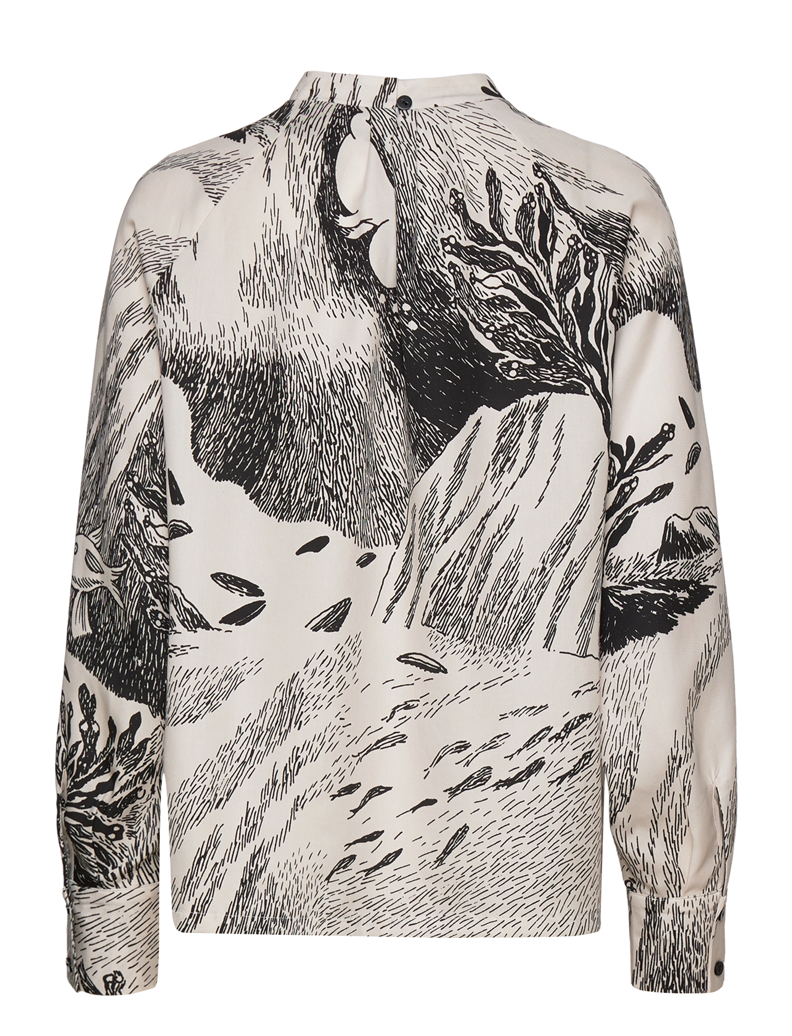 Papu - PLEATED SHIRT - black/white sand - 1