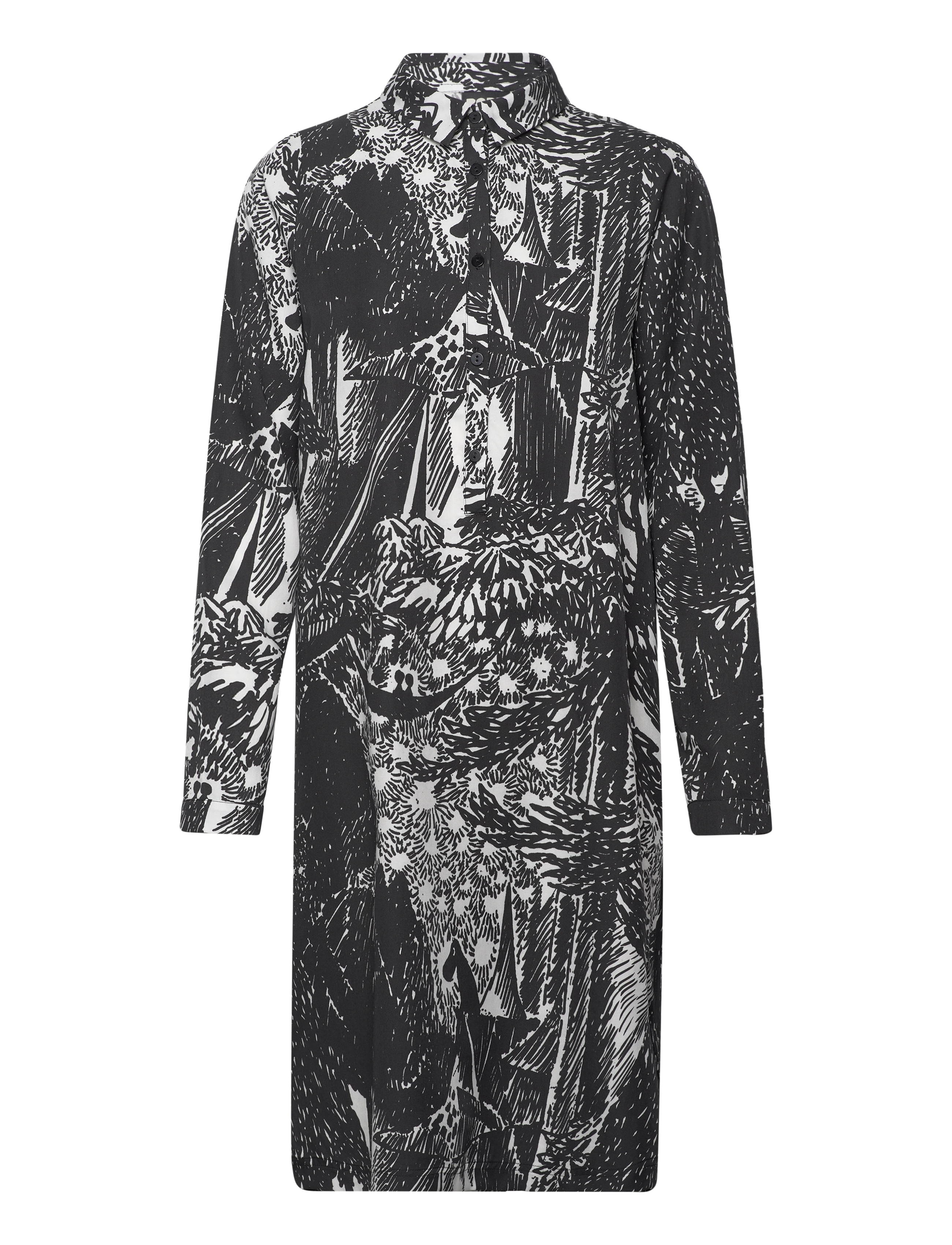Papu SHIRT DRESS, AUTUMN GARDEN - Papu - MONOCHROME / blue
