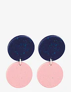 DOTS EARRINGS No.2, Sweet Blueberry/Cherry Blossom - MULTICOLOR