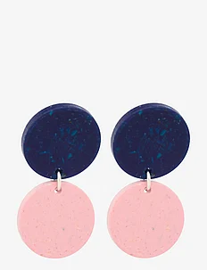DOTS EARRINGS No.2, Sweet Blueberry/Cherry Blossom, Papu