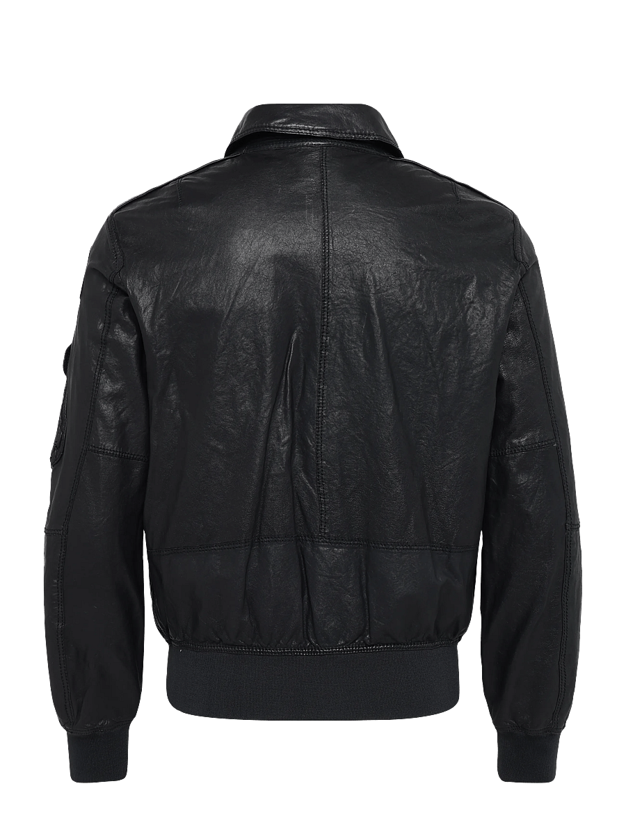 Parajumpers - Brigadier Leather Jacket - kevadjoped - grey - 2