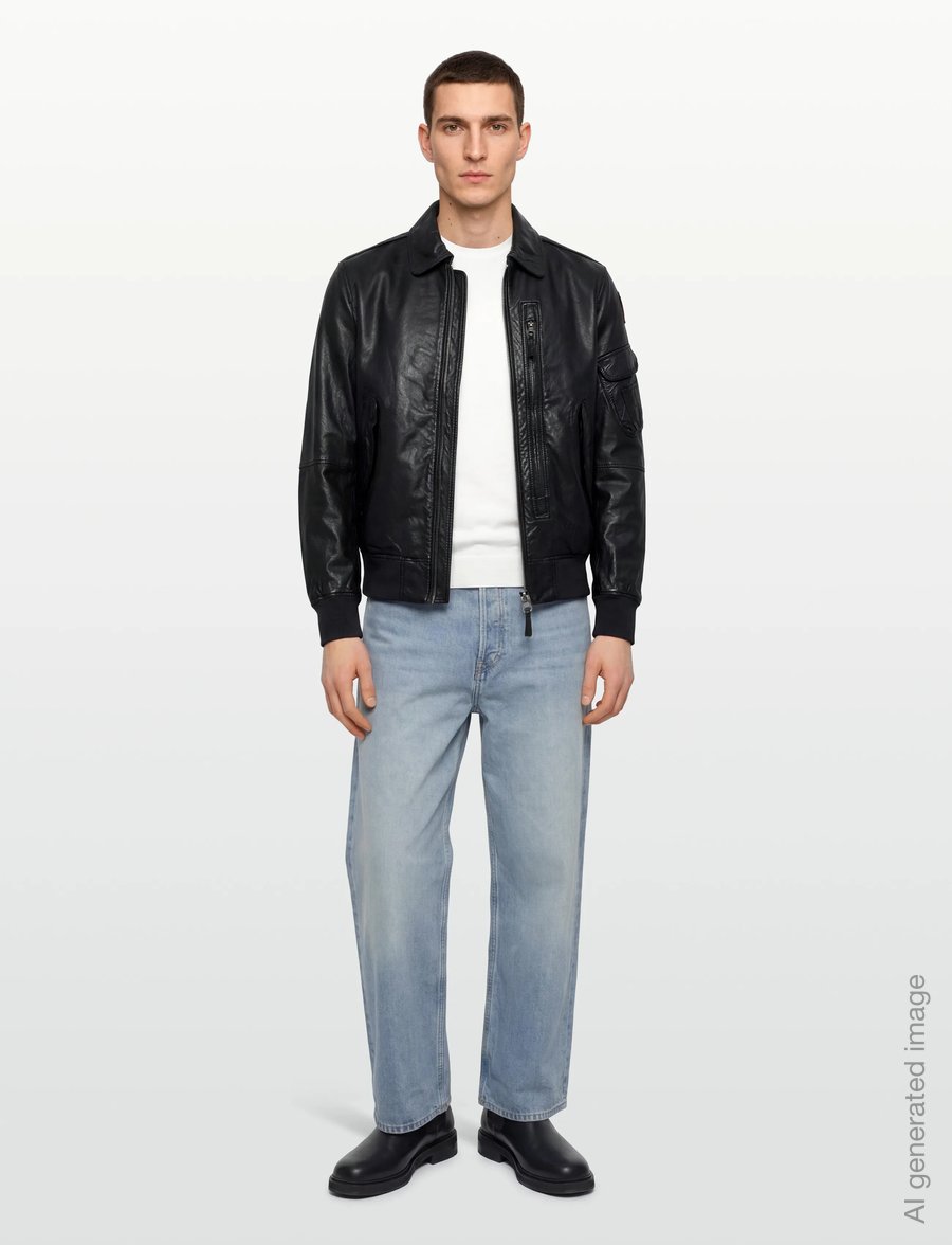 Parajumpers - Brigadier Leather Jacket - kevadjoped - grey - 0