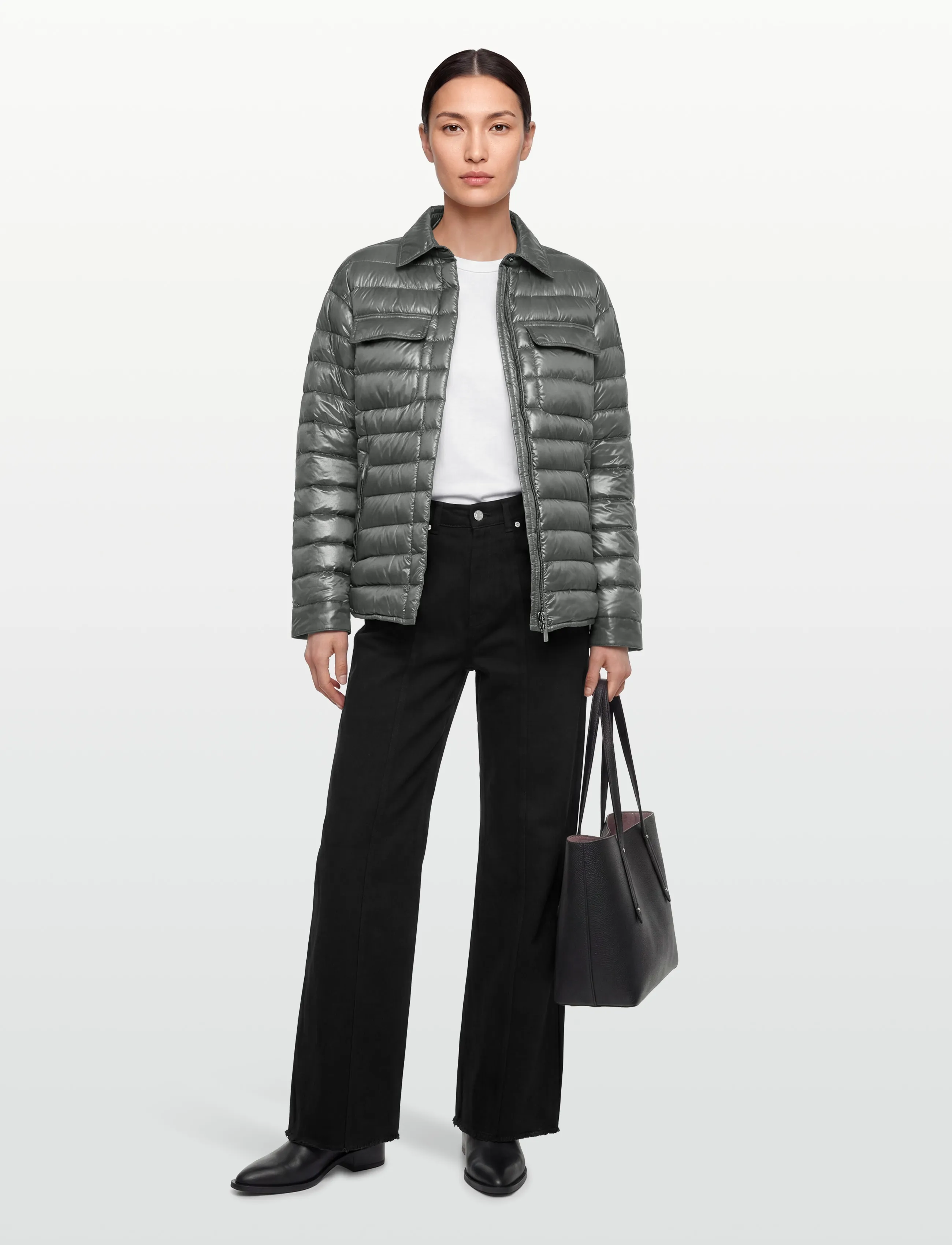 Parajumpers Petronel Jacket, Kvinder, Puffer Skjortejakke, Grå, Str: XL