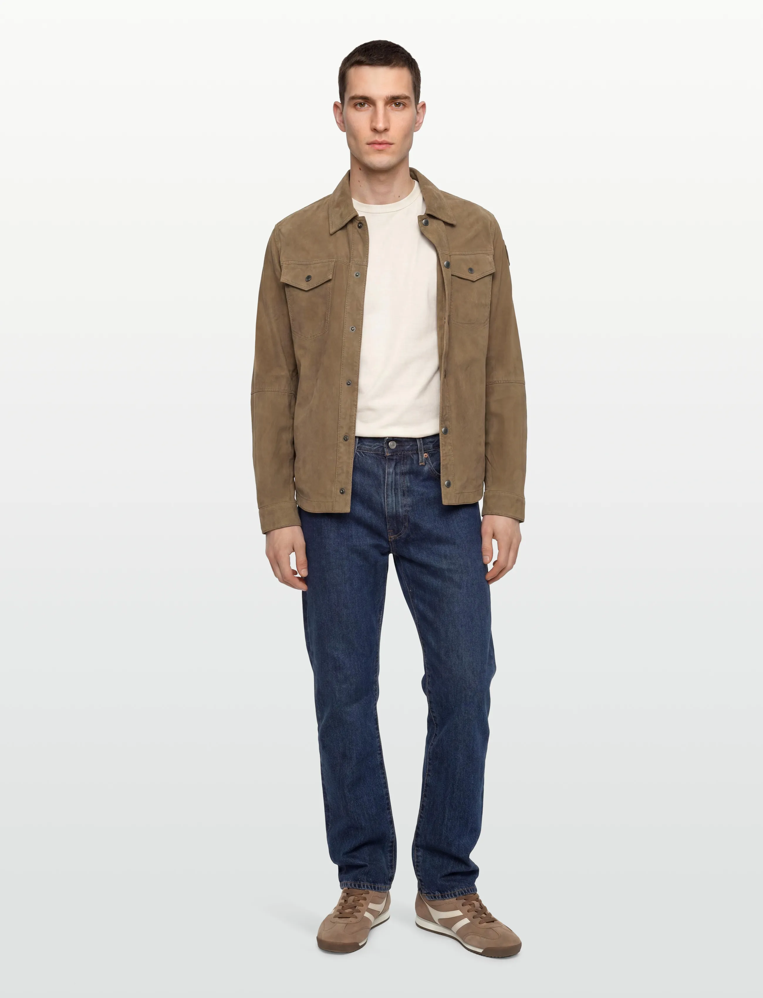 Parajumpers Radcliff Suede Jacket, L, Jackets, Braun - Leather, Männerswear