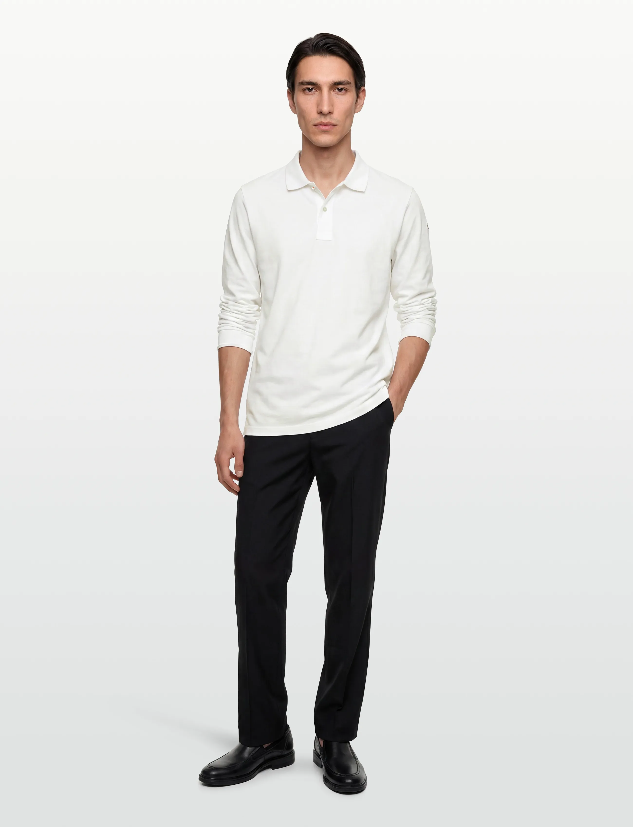 Parajumpers Oberon Polo Sweater, S, Polos, Weiß - Long-sleeved, Männerswear
