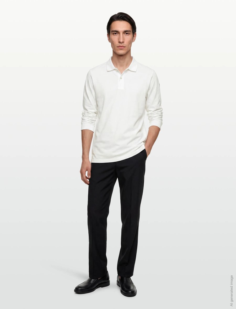 Parajumpers - Oberon Polo Sweater - langermede, strikkede pologensere - white - 0