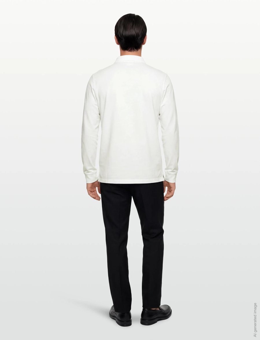 Parajumpers - Oberon Polo Sweater - langermede, strikkede pologensere - white - 4