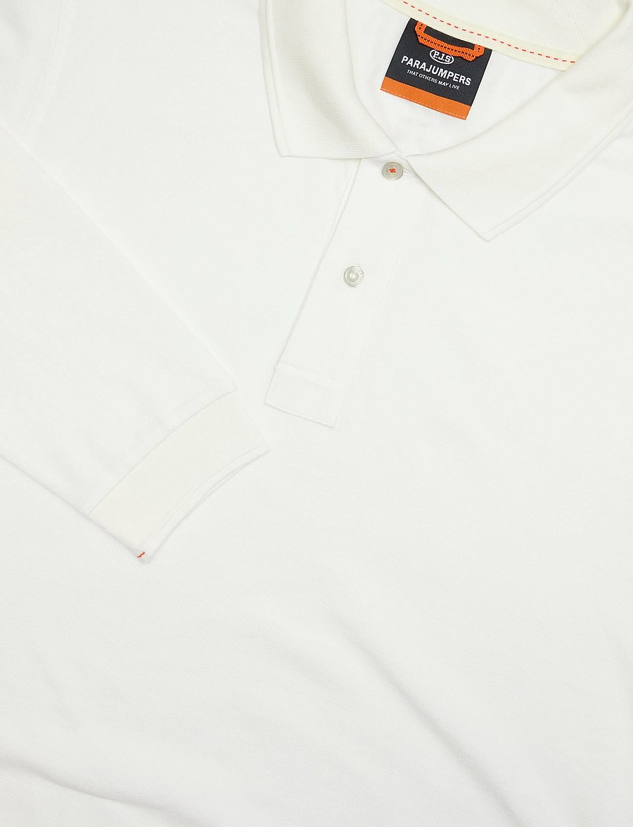 Parajumpers - Oberon Polo Sweater - langärmelige gestrickte polohemden - white - 2