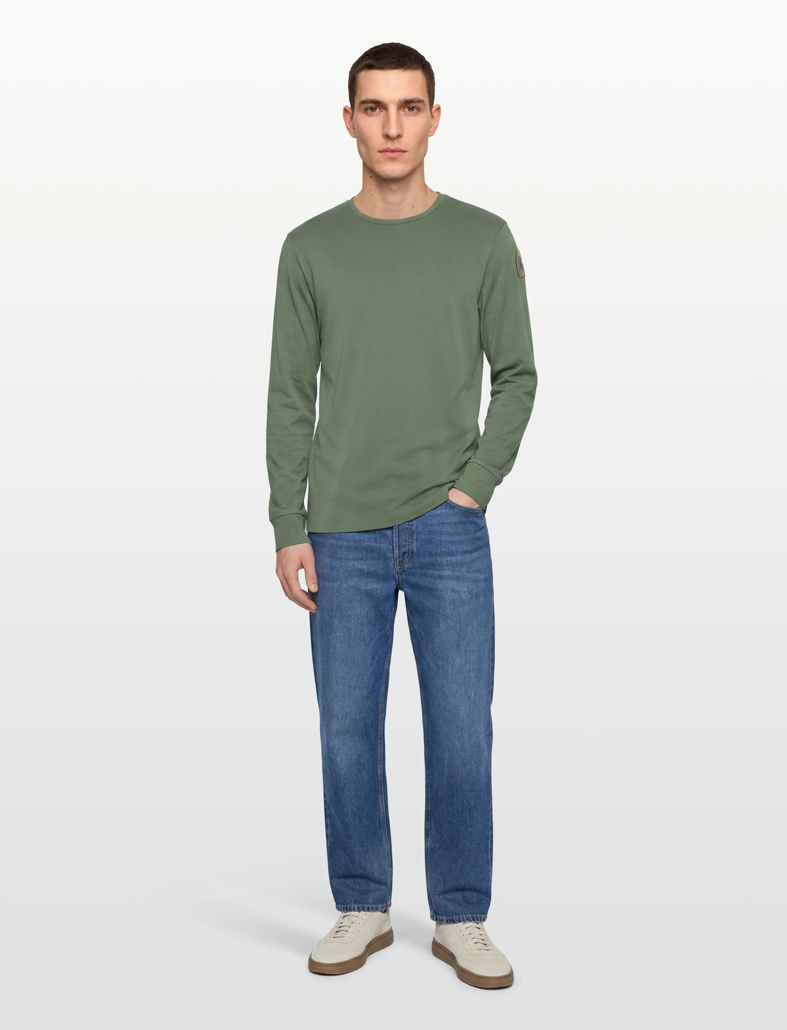 Parajumpers Kip Sweater, S, T-shirts, Grün - Long-sleeved, Männerswear