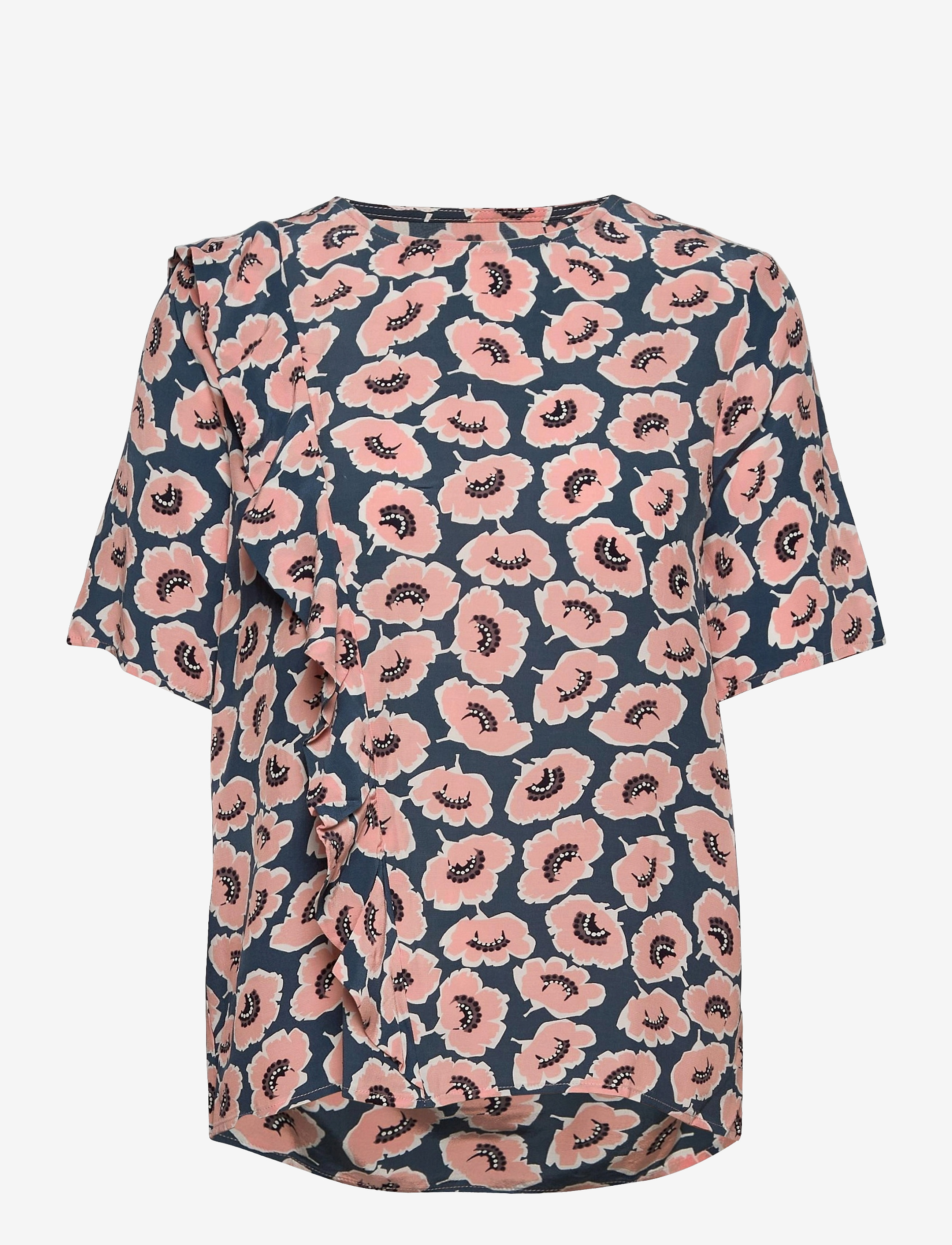 PARK LANE Bluse With Diagonale Frill Pink - 34 - Damen