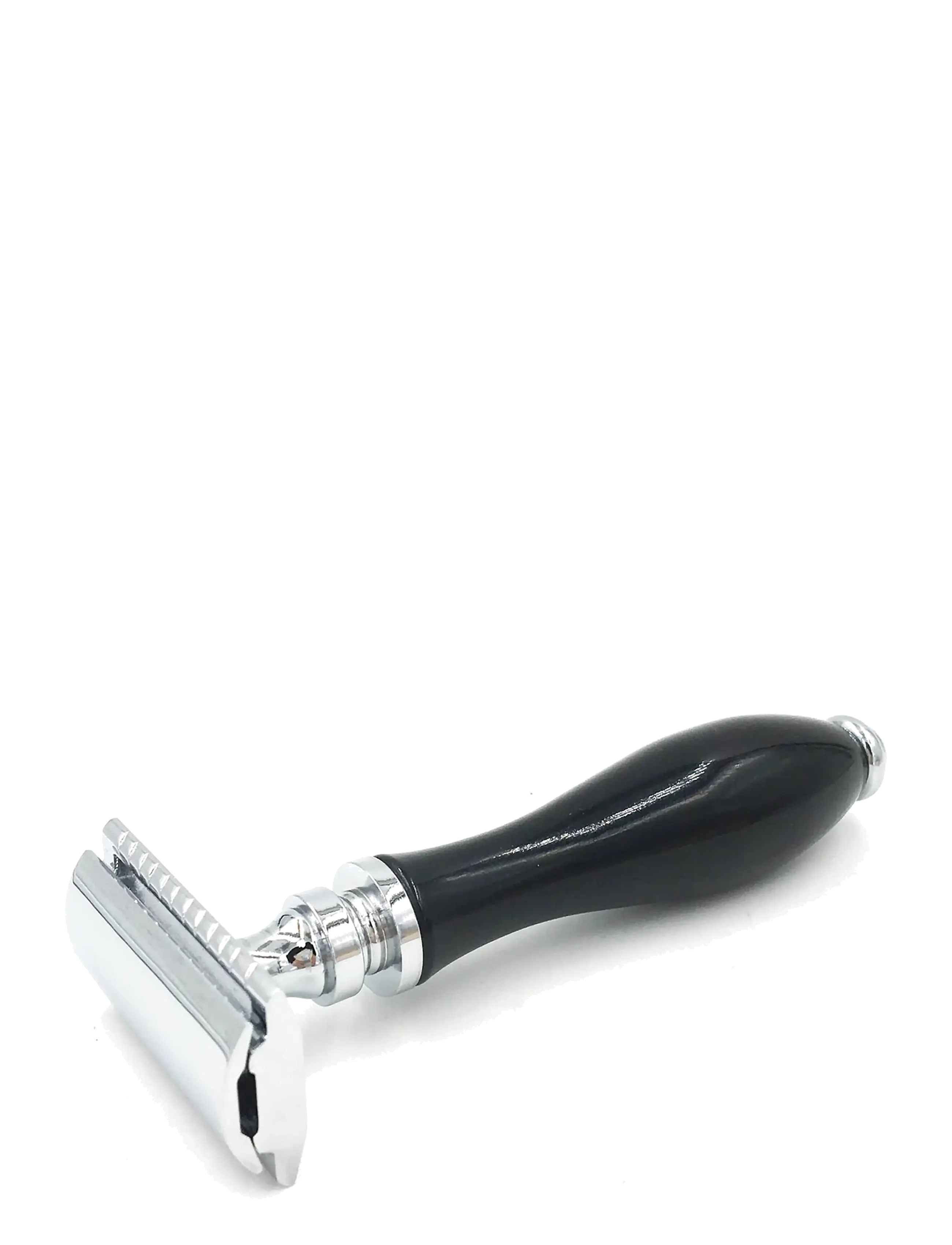 Parker - Parker 111B - Black Resin Handle 3 Piece Safety Razor - barberskrabere - black - 1